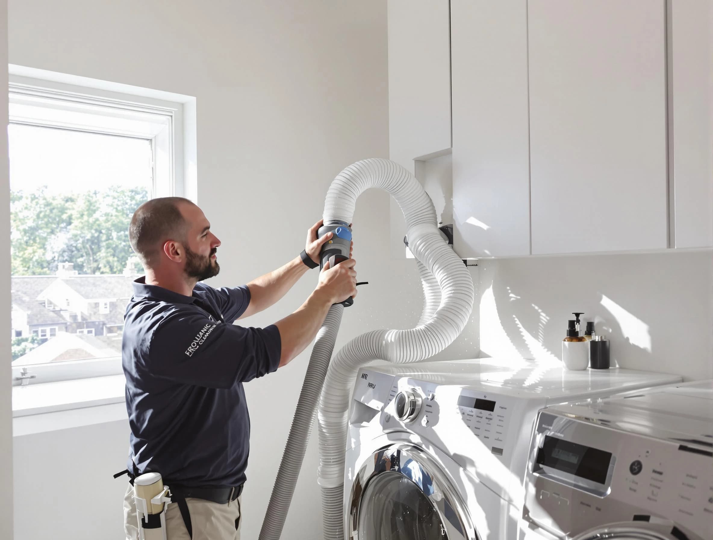 Certified Roxborough Park Dryer Vent Cleaning technician performing dryer vent cleaning in Roxborough Park